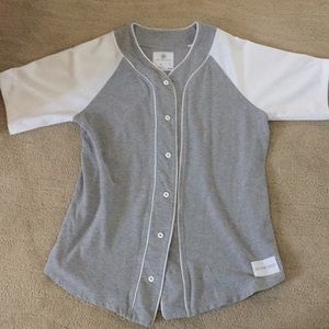 Gray/ white Baseball Jersey